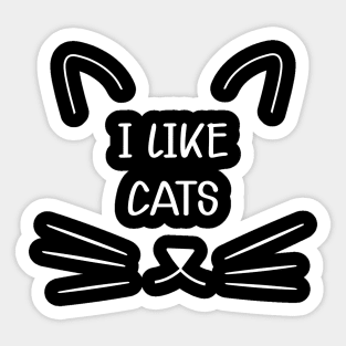 Cat - I like cats Sticker